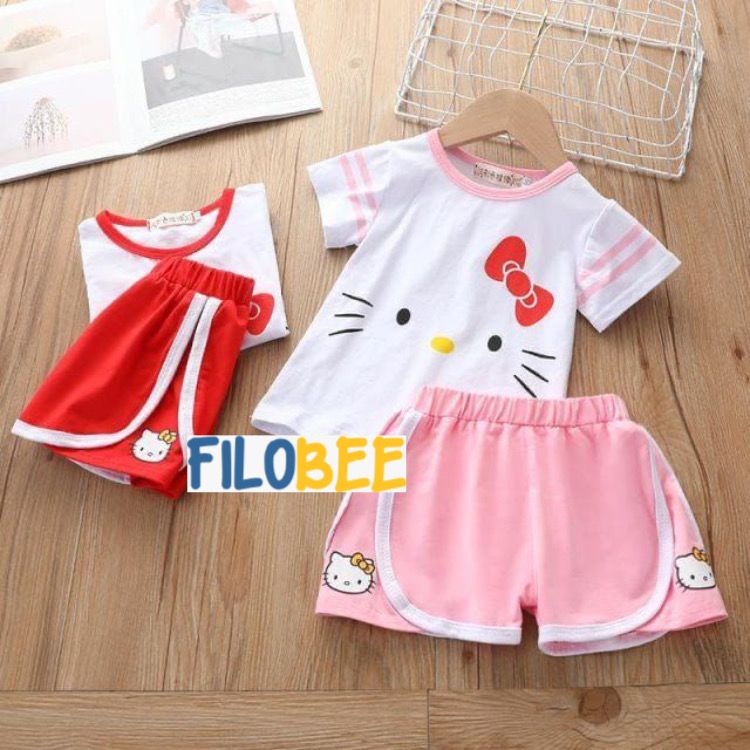 FILOBEE/ STELAN ANAK PEREMPUAN LUCU BAJU SANTAI DIRUMAH 1-4 TAHUN BISA COD MOTIF LUCU