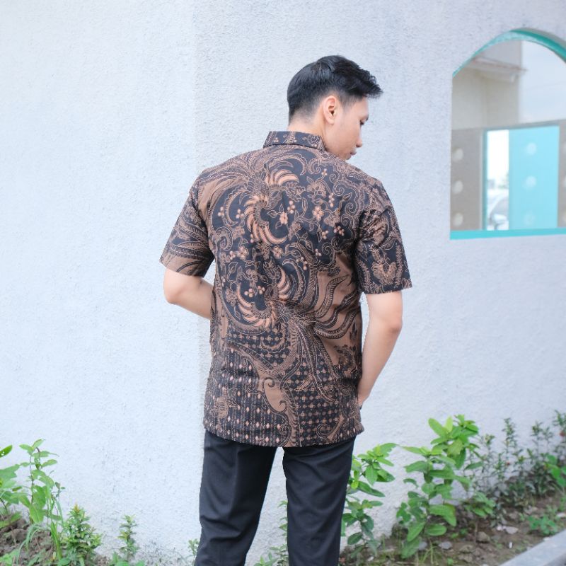 Batik Pria Lengan Pendek S M L XL XXL Kekinian Ngudi