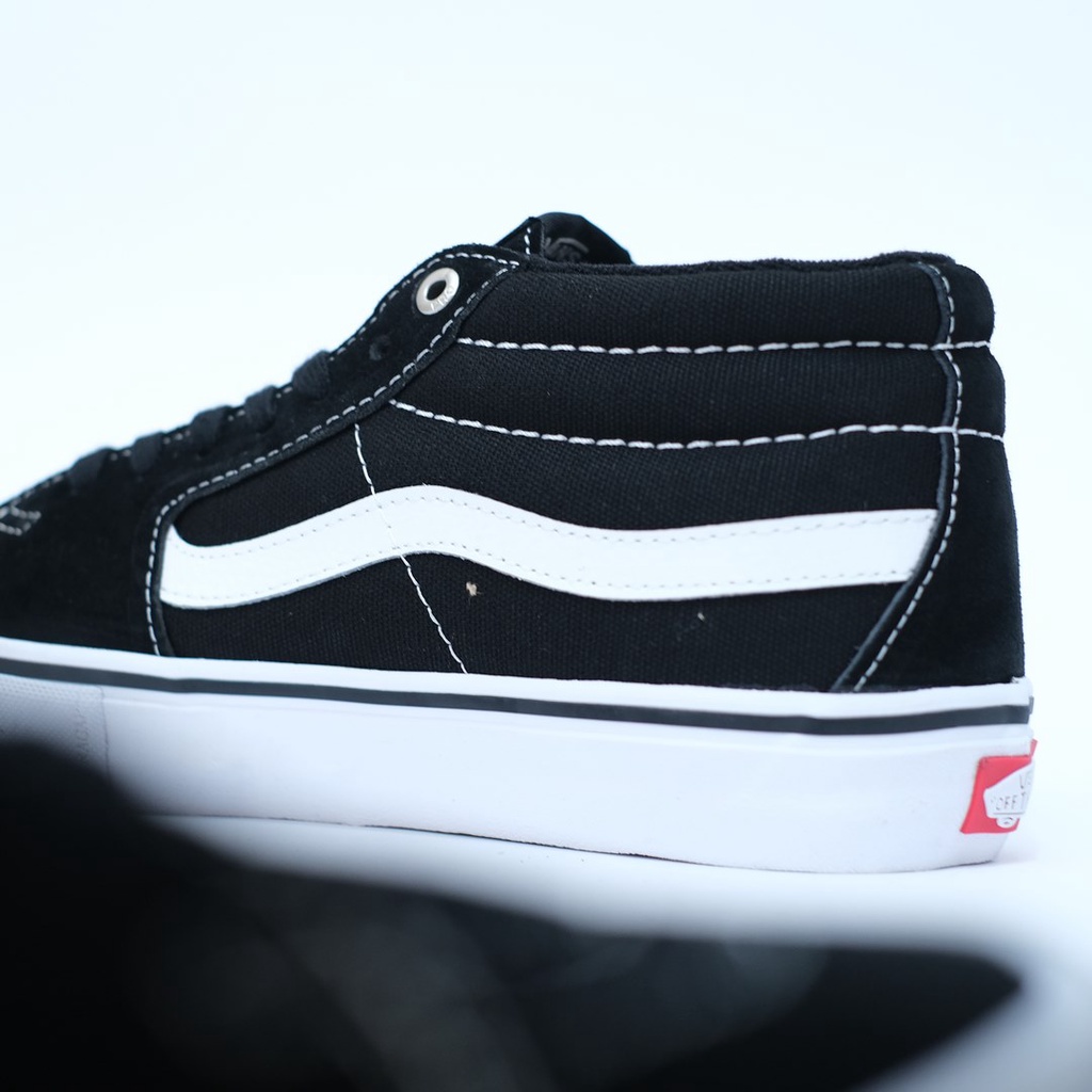 SALE DISKON! VANS PRO SK8-MID BLACK/WHITE 100% ORIGINAL BNIB