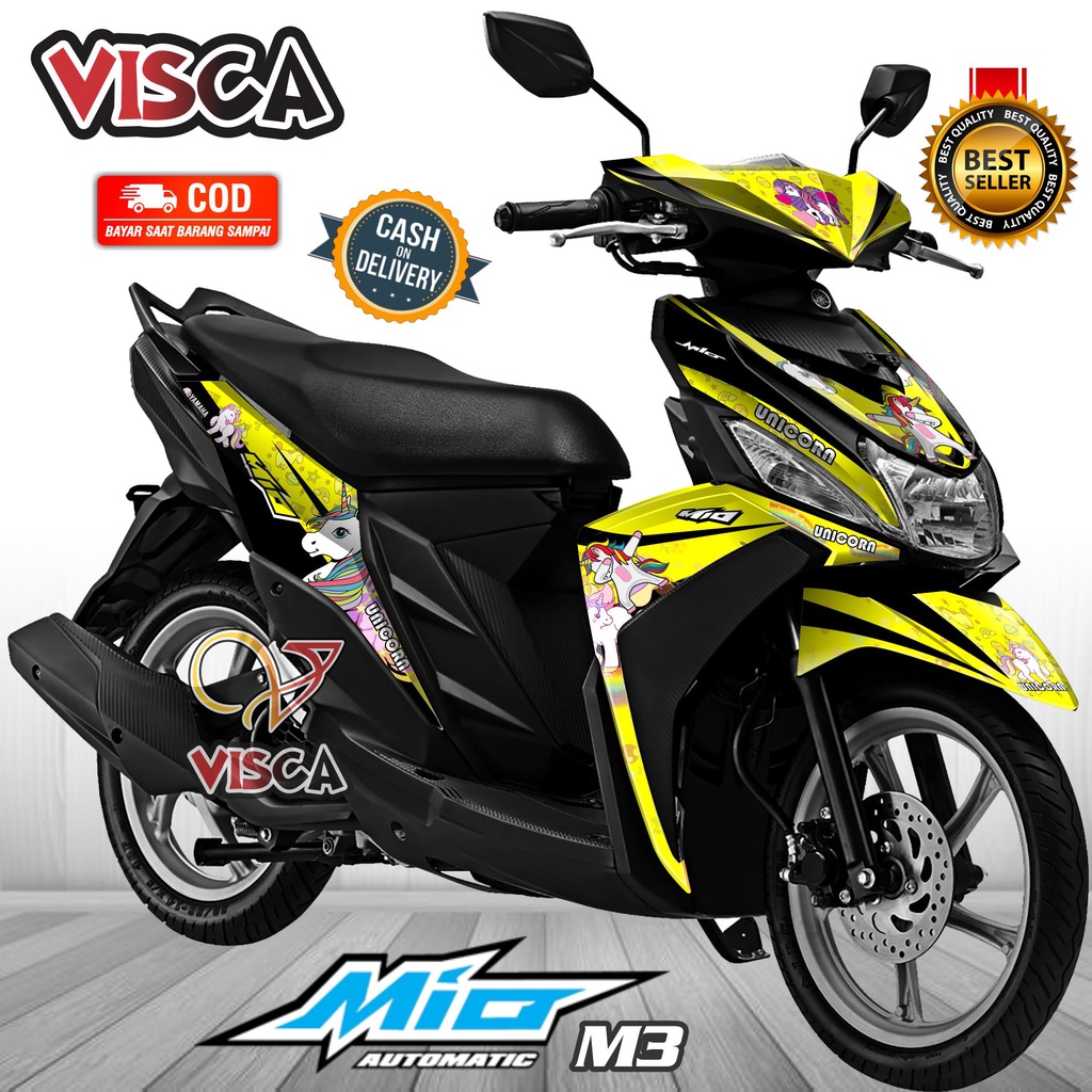 Decal Mio M3 125 Full Body Stiker Mio M3 125 Full Body Striping Mio M3 Unicorn