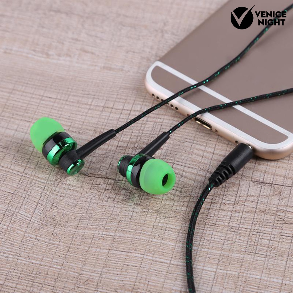 (VNEP) (Berkabel) Earbud Headset Olahraga Plastik Stereo Bass Berat untuk Berjalan