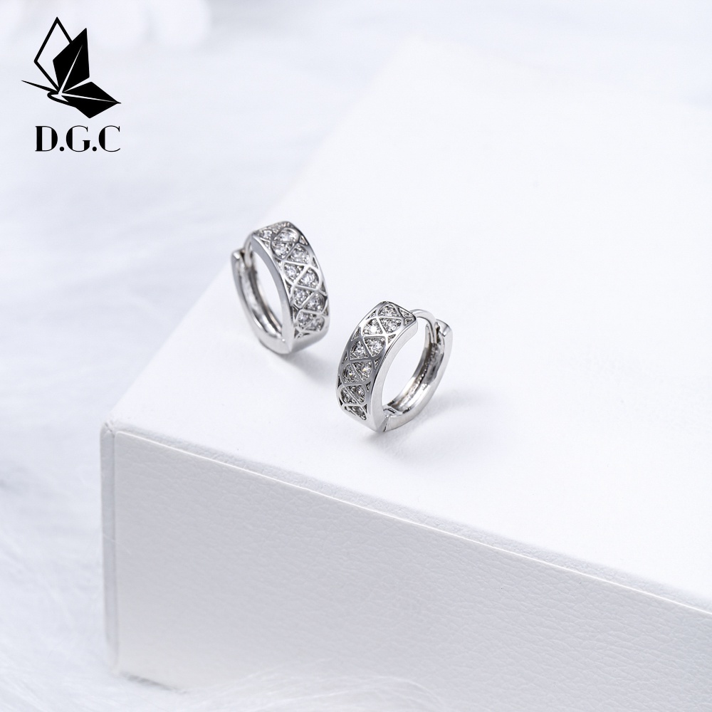 ♥️✅COD✨Anting Korea Titanium Wanita Anti Karat Perhiasan Murah Earrings Silver Hoop Aksesoris Anting Pria D620