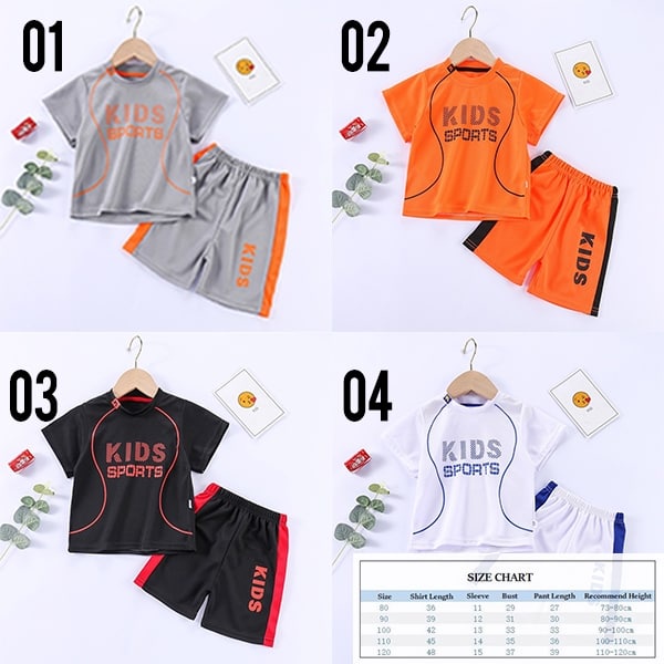 LID9128 - Setelan Baju Kaos Celana Set 2in1 Cewek Cowok Import Kids Sport