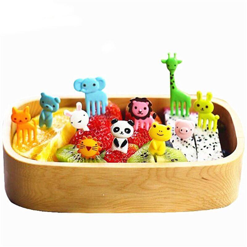 10pcs garpu bento Garpu Buah karakter Tusuk Gigi Buah dalam kemasan buah binatang dan silang dengan kartun Mini Fruit Fork Untuk Garpu Buah Mini Set 10pcs Kartun Binatang Peternakan/Garpu Bento Buah Motif Animal GARPU BUAH KARAKTER garpu buah mini set kar