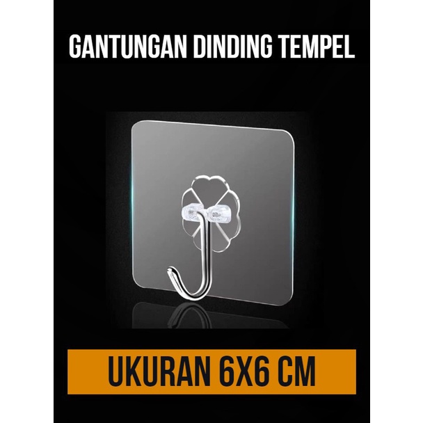 Gantungan Dinding Tempel Dapur Kamar Mandi Lem Stiker Tempelan Kait