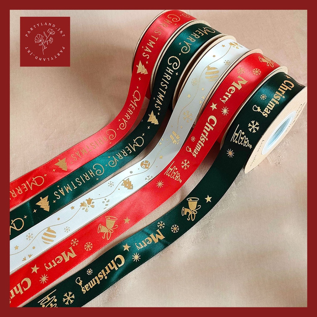 

(1 Roll) Christmas Pita Roll Wrapping Gif Motif Pohon Natal Wrapping Merry Christmas Dekorasi Buker Bunga Color Pesta