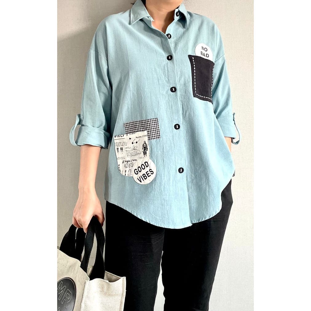 GAMIS STORE - Kemeja Sephora Atasan Baju Muslim Wanita OOTD Casual Daily l Kemeja Kantoran