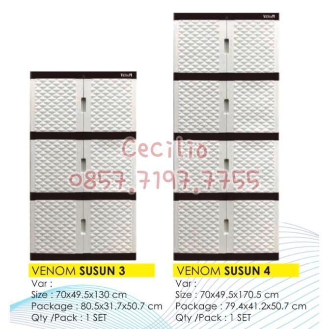 

Lemari Plastik Tabitha Polos Termurah - 3 dan 4 Susun stock ready