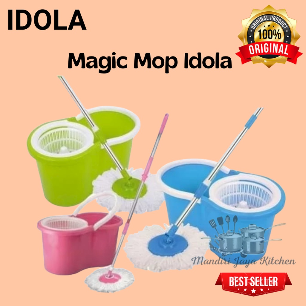 Magic Mop Idola / Alat Pel Dan Ember Peras / Super Mop Idola / Alat Pel Lantai