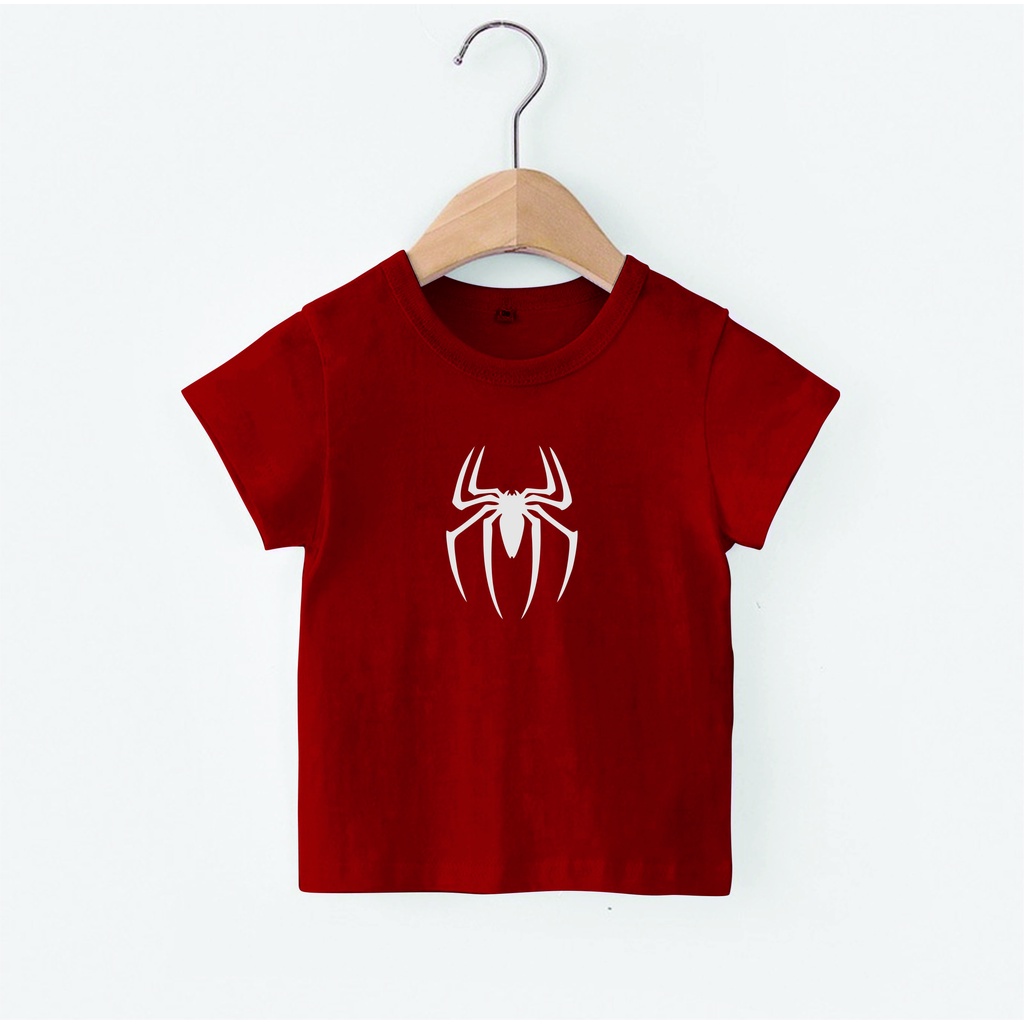 Kaos anak unisex spider atasan anak lengan pendek kaos oblong anak