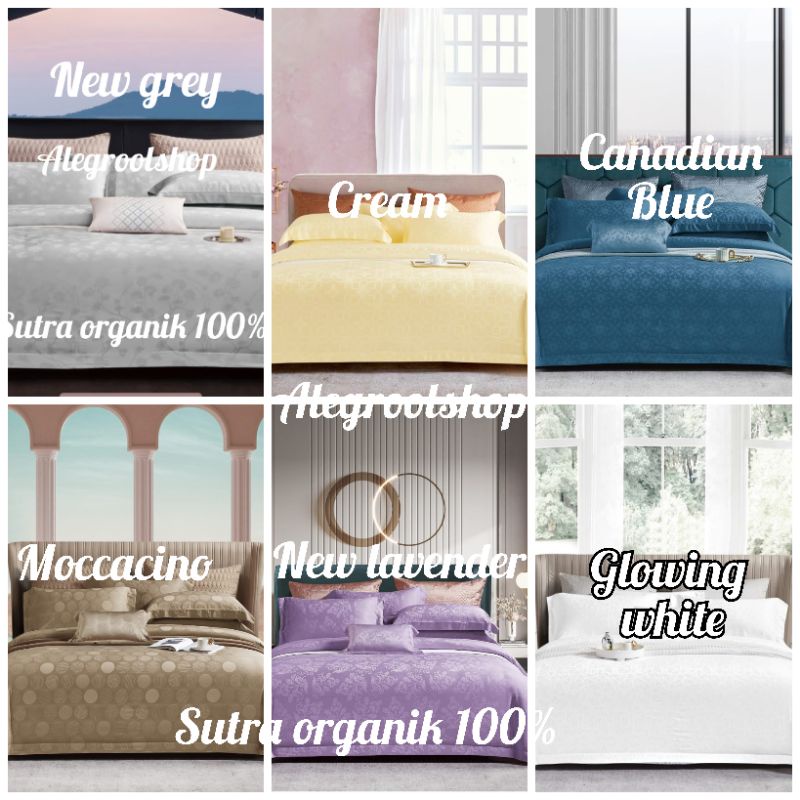 (PROMO!!)READY STOK  SPREI LUXURY JACQUAD SUTRA ORGANIK 100% IMPORT TERMURAH