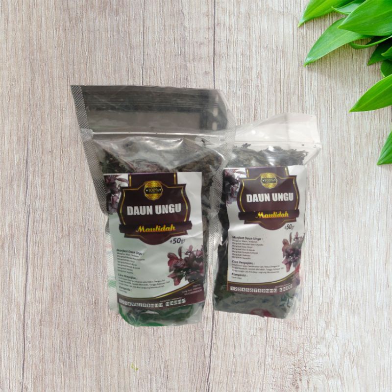 

Teh Daun Ungu 50gr | daun ungu kering curah