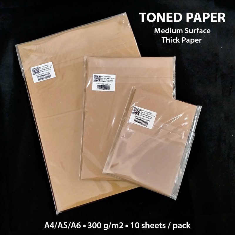 

Lembaran Kertas Medium Toned Tan Paper Sheets 300gsm A4 A5 A6