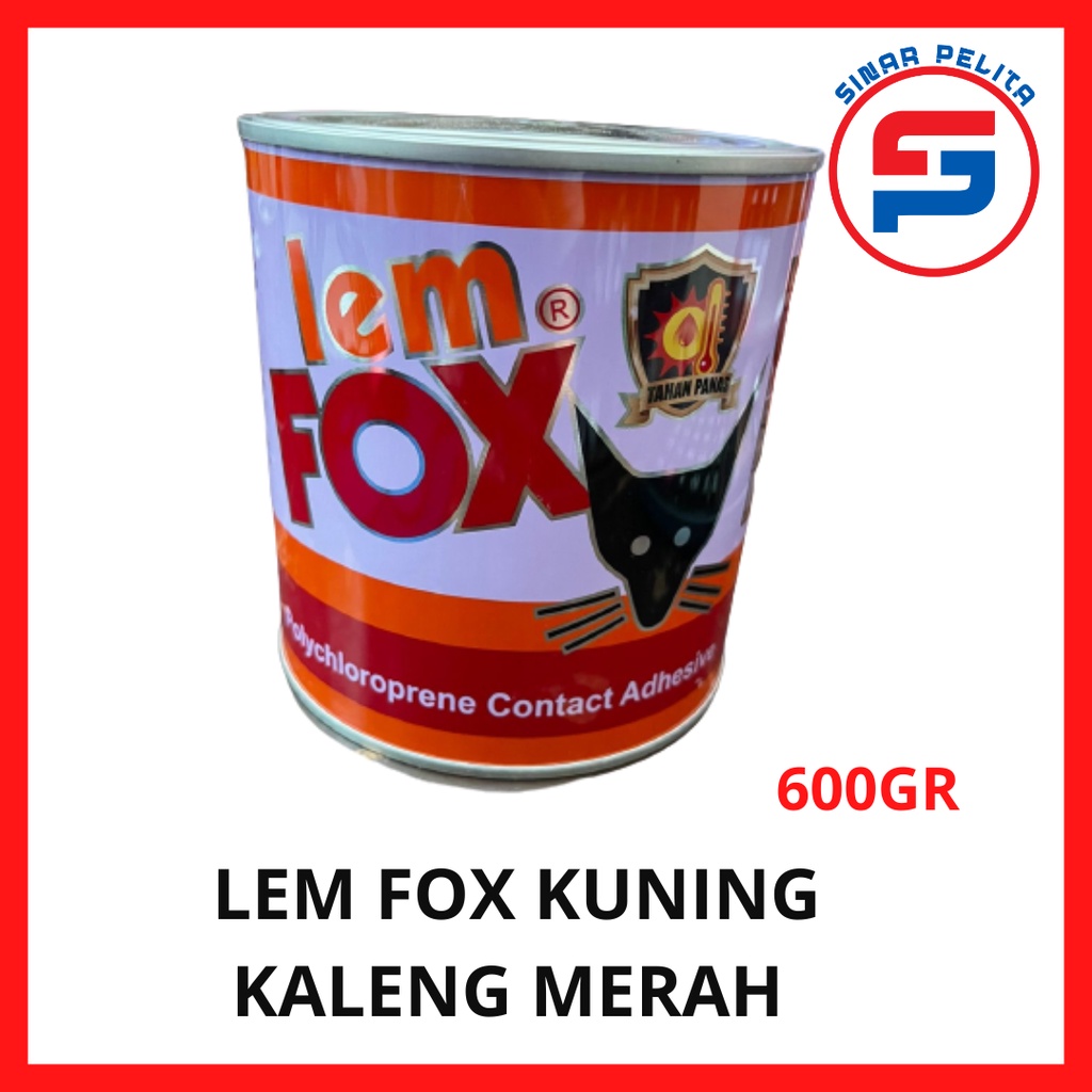 LEM FOX KUNING KALENG MERAH 600GR/ LEM FOX / LEM FOX KUNING / LEM FOX PINRANG