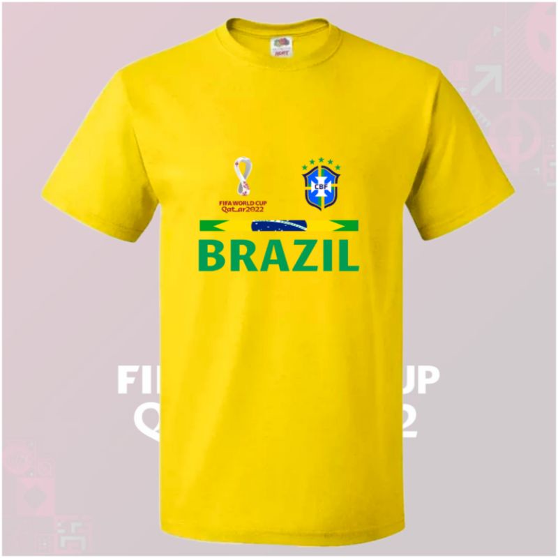 Baju Kaos Piala Dunia World Cup 2022 Team Brazil