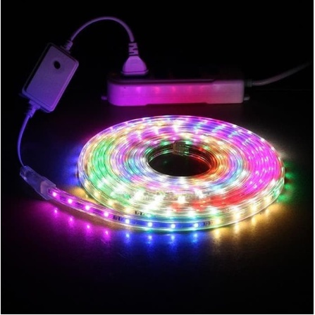 Lampu LED STRIP SELANG 2835 10M 220v 10 M RGB Satu Set Tinggal Colok