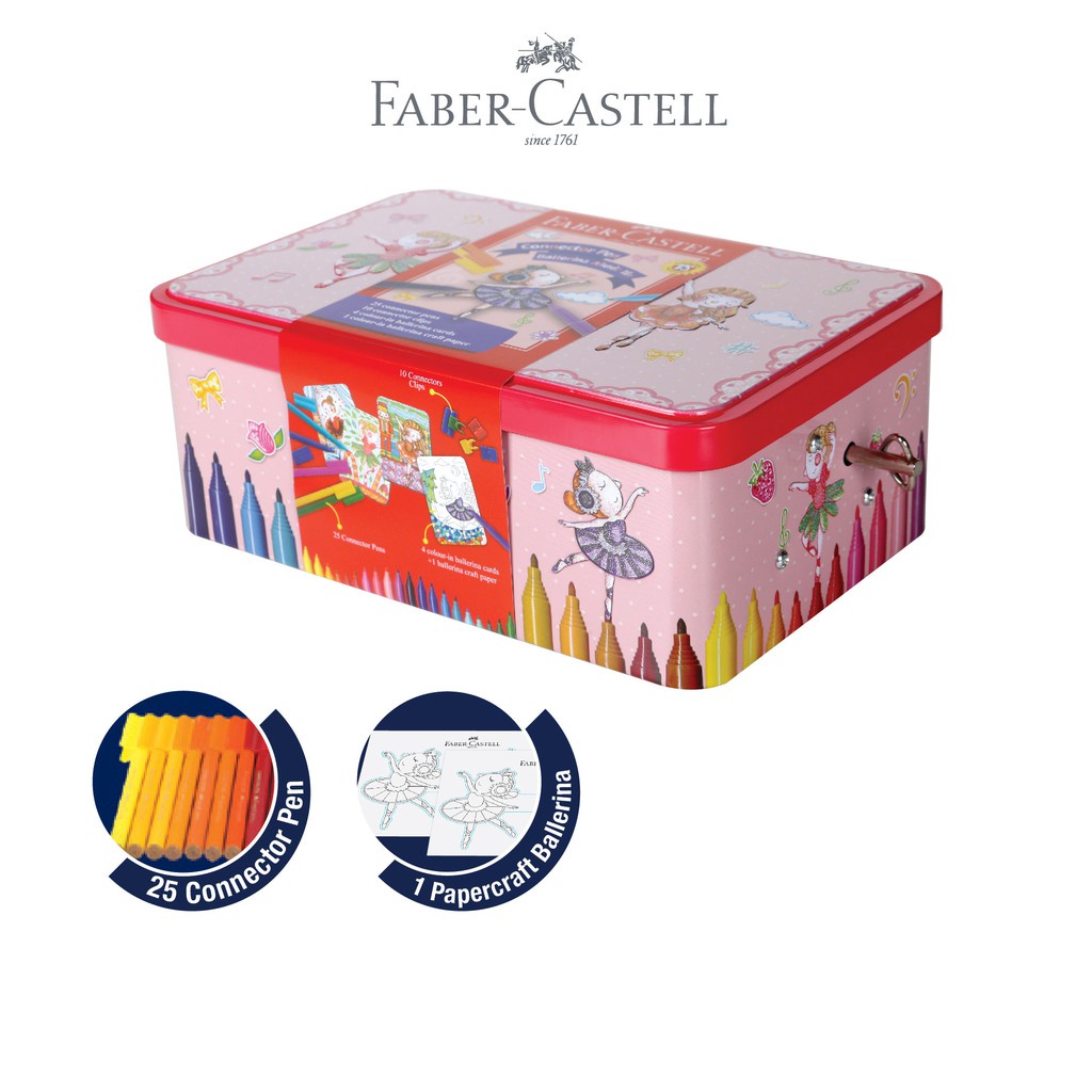 

Connector Pen FaberCastell Ballerina 25 Warna Music Box 155095 Spidol AGB