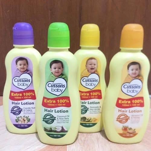 Cussons Baby Hair Lotion 100ml+100ml &amp; 50ml+50ml / Cusson Minyak Rambut