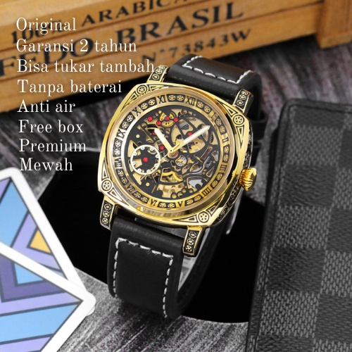 Jam Tangan Denvosi Original Mekanik Otomatis J05 Pria Anti Air Men Watch Waterproof High Class High 