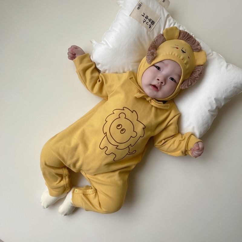 Lion jumpsuit bayi laki laki kostum singa