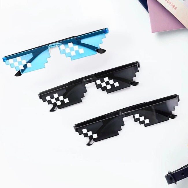 Kacamata Thug Life Double Mosaic Sunglasses Kaca mata Hitam Wanita Pria Unisex Import