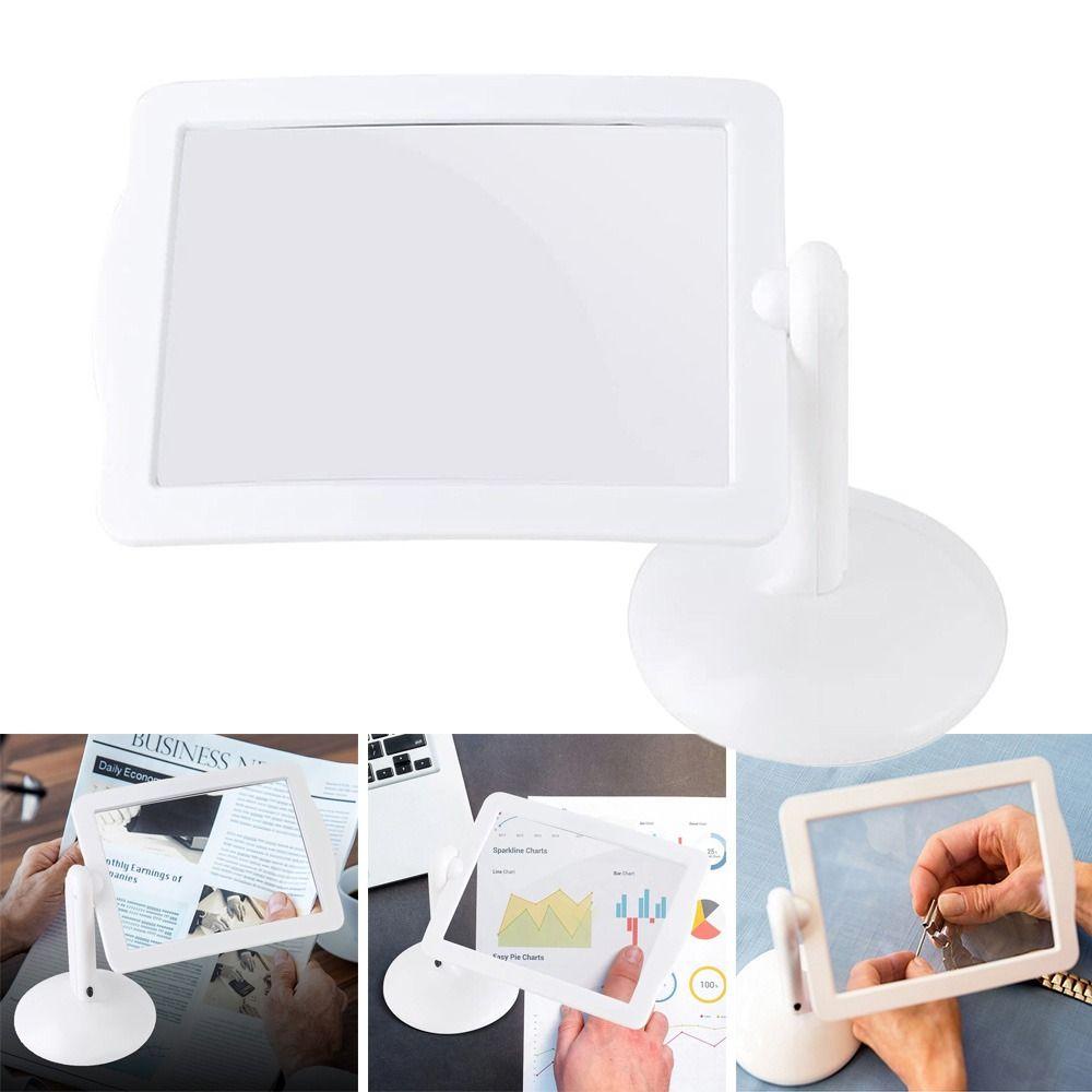 Top Tabletop magnifying glass Portable Dengan 2lampu LED Profesional 3X