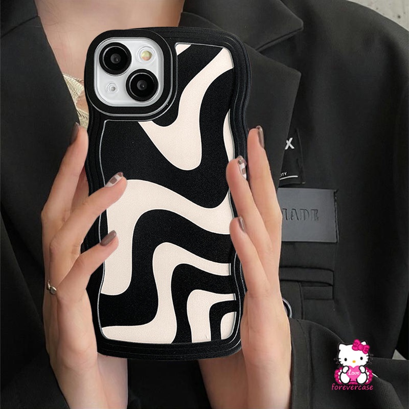 Soft Case TPU Motif Zebra Untuk iPhone 6 6s 7 8 Plus 11 XR 12 13 14 Pro MAX 14 Plus X XS MAX SE 2020