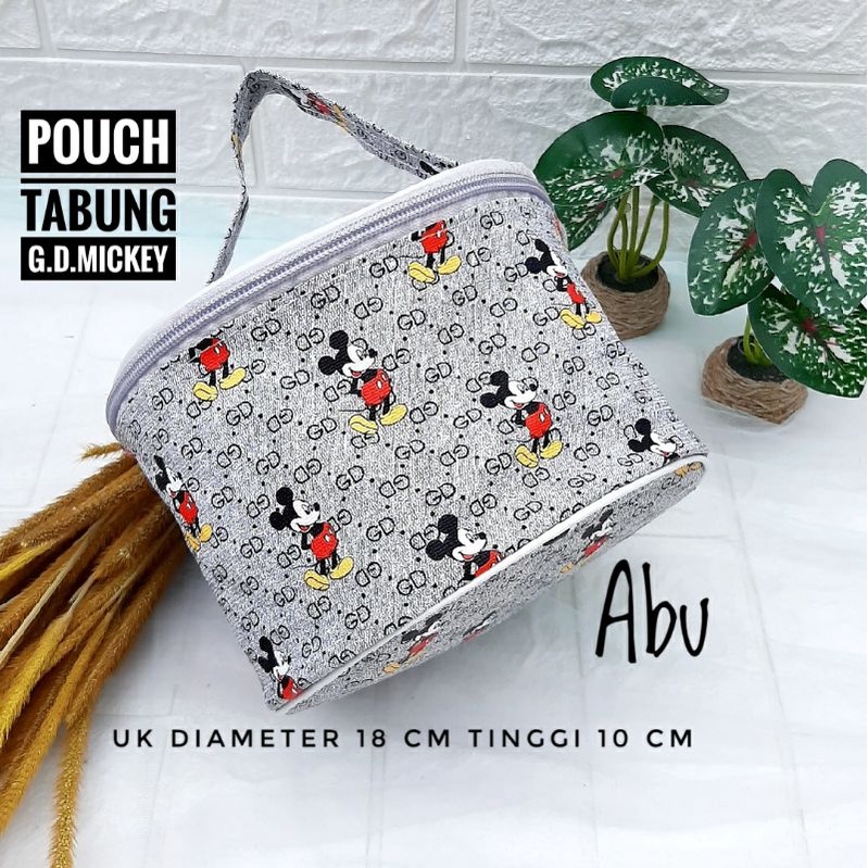 POUCH KOSMETIK BULAT MOTIF SERBAGUNA