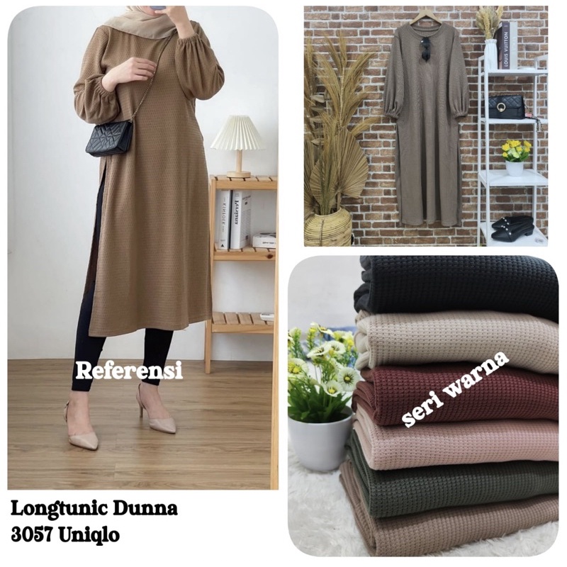 long tunic dunna long tunik kaos knit merk clarke midi uniqlo