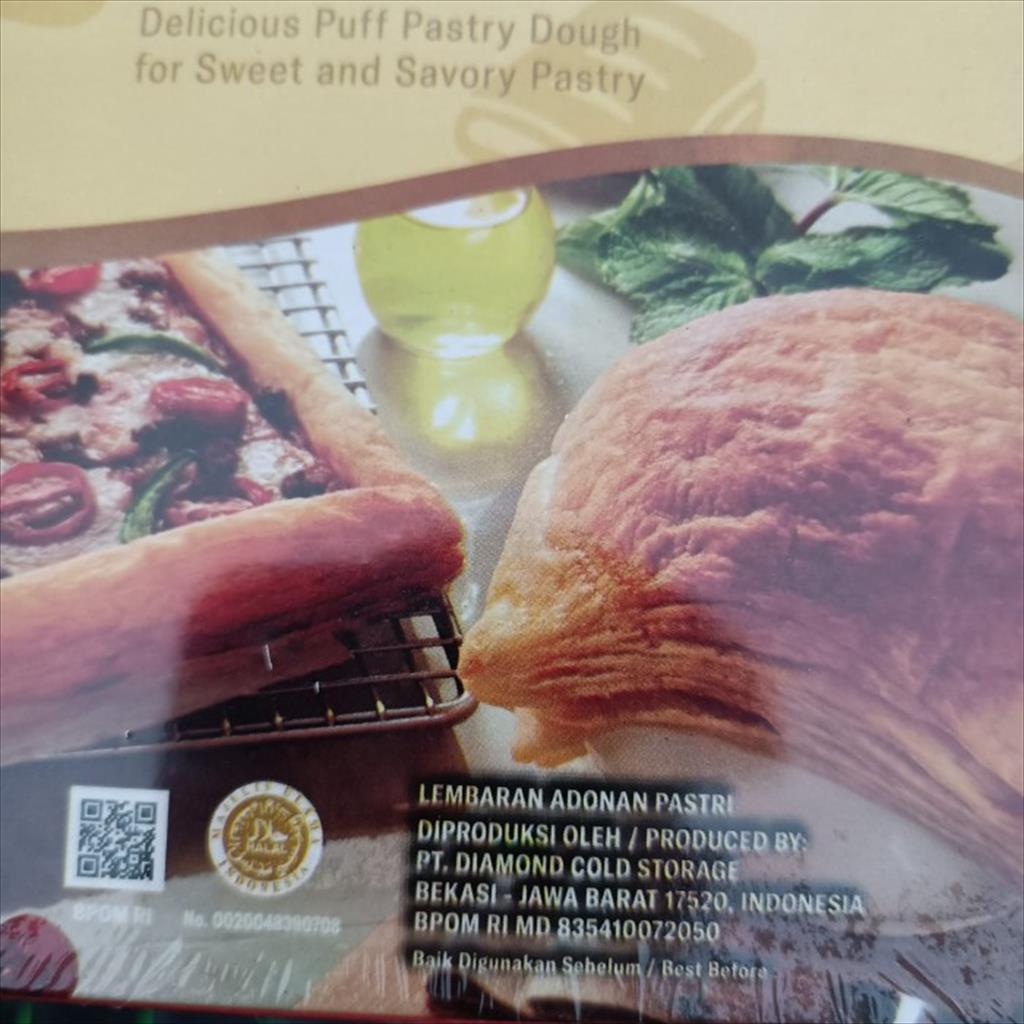 Edo Mini Puff Pastry Sheet 375 gr Kulit Lembaran Adonan Pastri Halal
