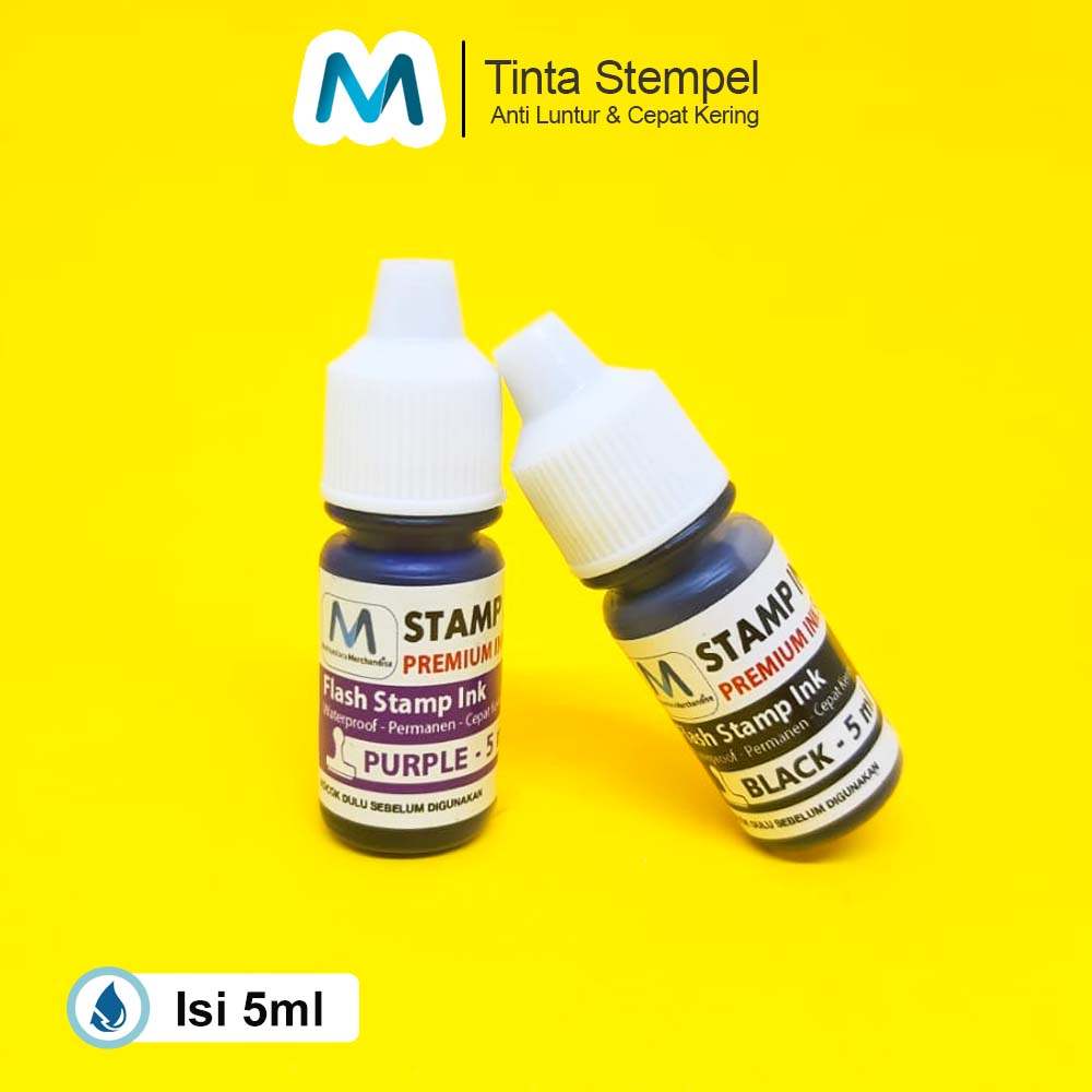 𝟓𝐌𝐋 Tinta Stempel Otomatis 5ml | Tinta Stempel Flash | Tinta Refil Stempel Warna STAMP INK ANTI LUNTUR WATERPROOF PREMIUM