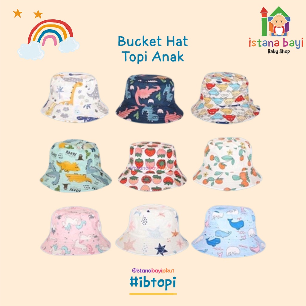 Catell Love Bucket Hat - Topi Bucket Lebar Bayi dan Anak Perempuan Pelindung Matahari MiX FLOWER Baby Fashion Style