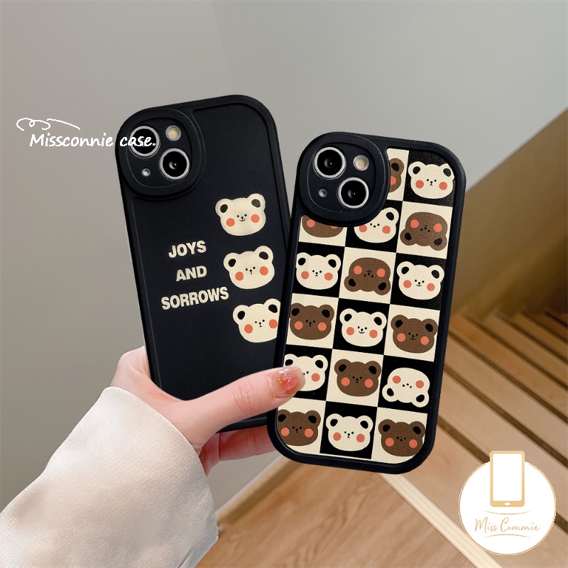 Casing OPPO A54 A16 A12 A5s A74 A55 A15 A76 A95 A77s A57 2022 A7 A96 A16K A16E A3S A94 A1K A9 A5 A31 A15s A78 A53 Reno 8T 5Z 8 7 7Z 5F 6 4 A92 A36 Kartun Soft Case Beruang Korea