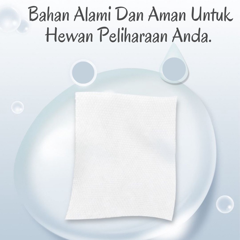 Tisu Basah Kucing Anjing Pet Wipes  Pembersih Kotoran Grooming Hewan 80 pcs FEZONE