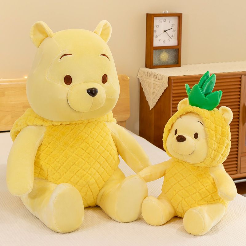 Lembut Cuddly Pineapple The Pooh Bear Mainan Mewah Kuning Xmas Anak Hadiah