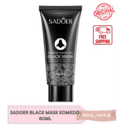 [MS] SADOER MASKER KOMEDO/MASKER ARANG CORBON BLACK MASK