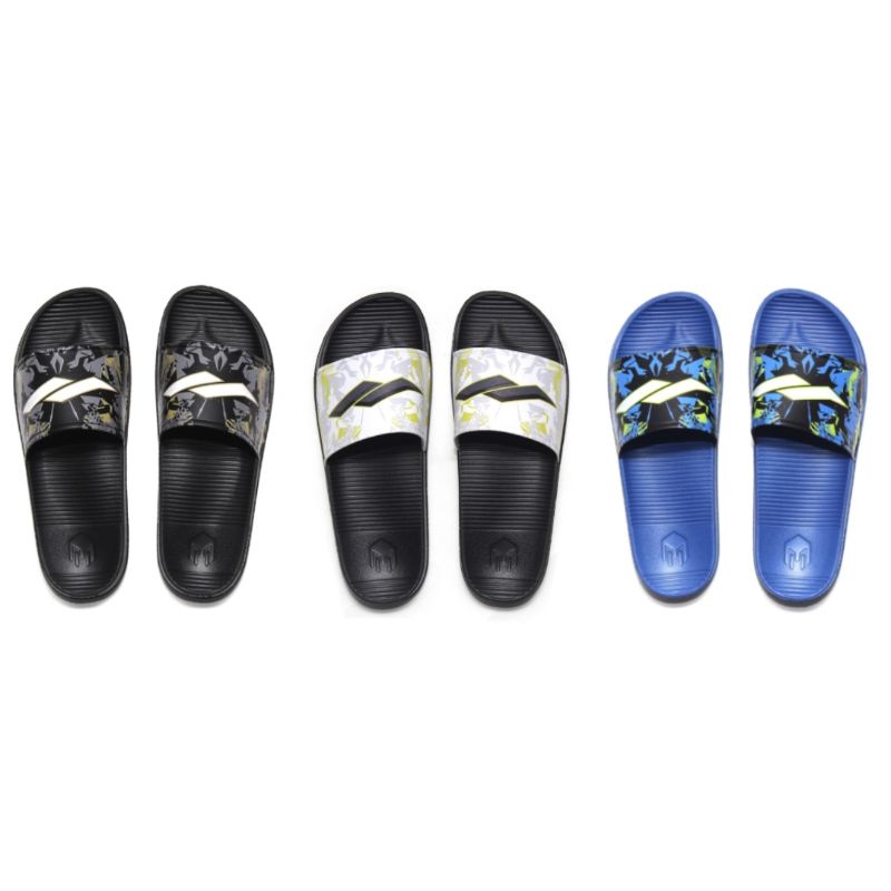 Sandal Selop Mills VULCAN Slide - Black White Blue Original