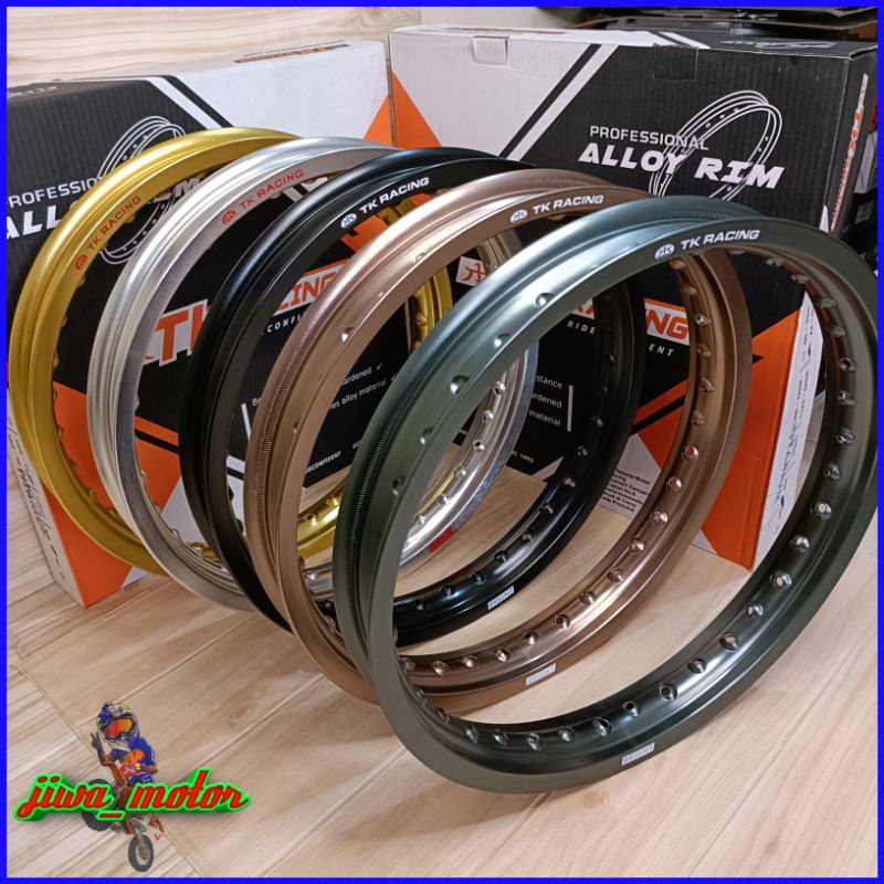 velg TK racing ring 17 140 160 185 215 hole 36 warna hitam silver titanium Bronze gold pelek TK raci