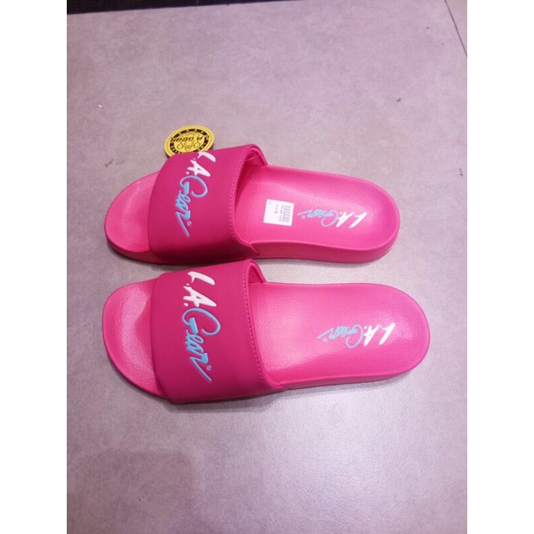 sandal slop LA gear pink by payless