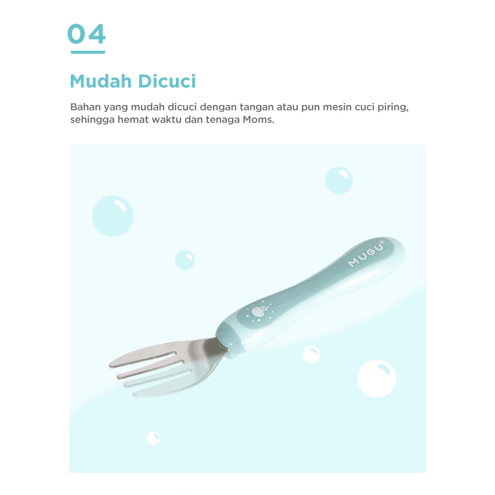 MUGU MURAH TOODLER / SENSORIC SPOON AND FORK SENDOK DAN GARPU MAKAN BAYI ANAK