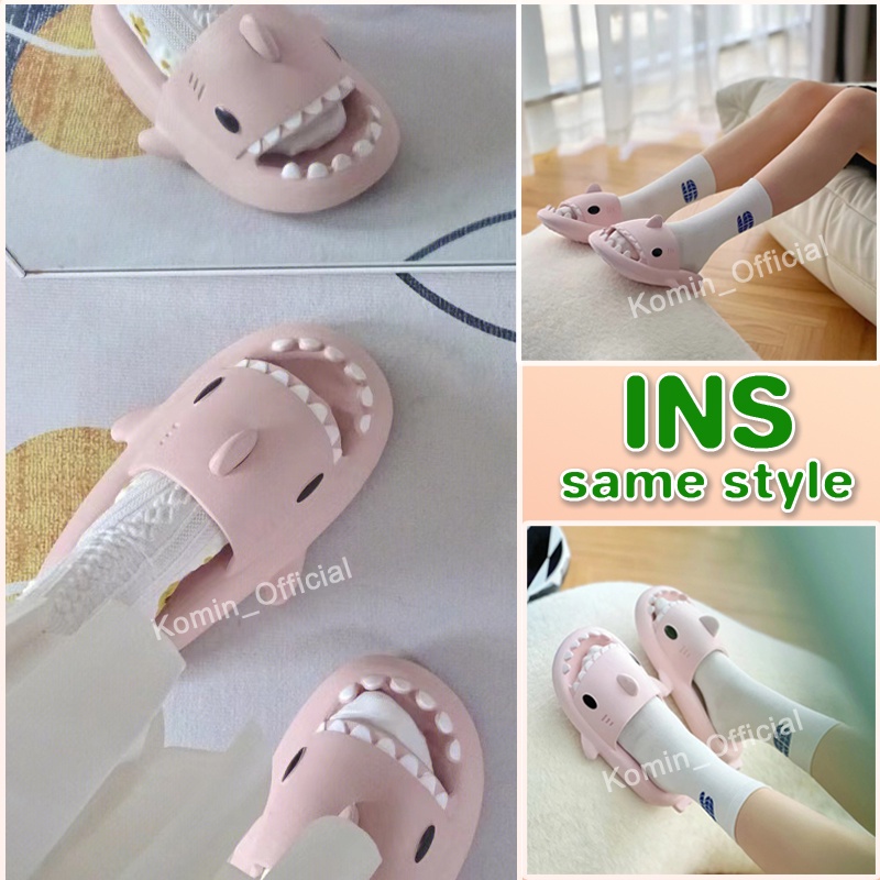 [Size 26-45] COD Komin Sandal Hiu Dewasa Lucu Sendal EVA Wanita  Korea Sandal Shark Import Sandal Ringan Cewek Anti Slip