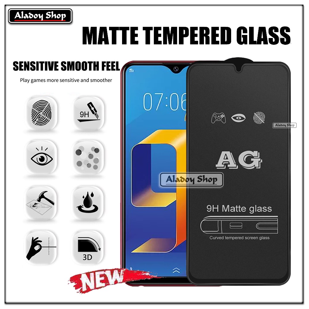 Vivo Y91/Y93/Y95 PAKET 2IN1 Tempered Glass Matte Anti Glare Full Layar dan Tempered Glass Kamera