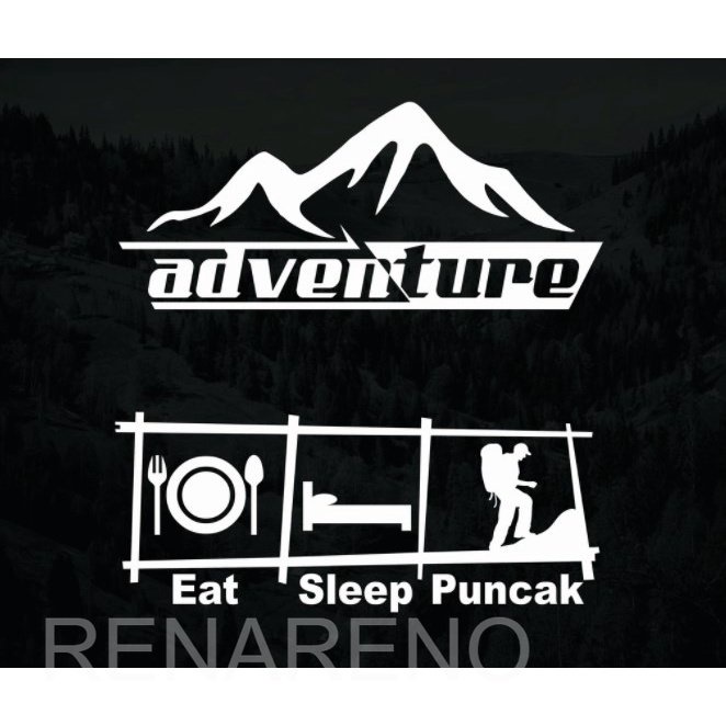 stiker Adventure Pendaki Puncak Outdoor | cutting sticker