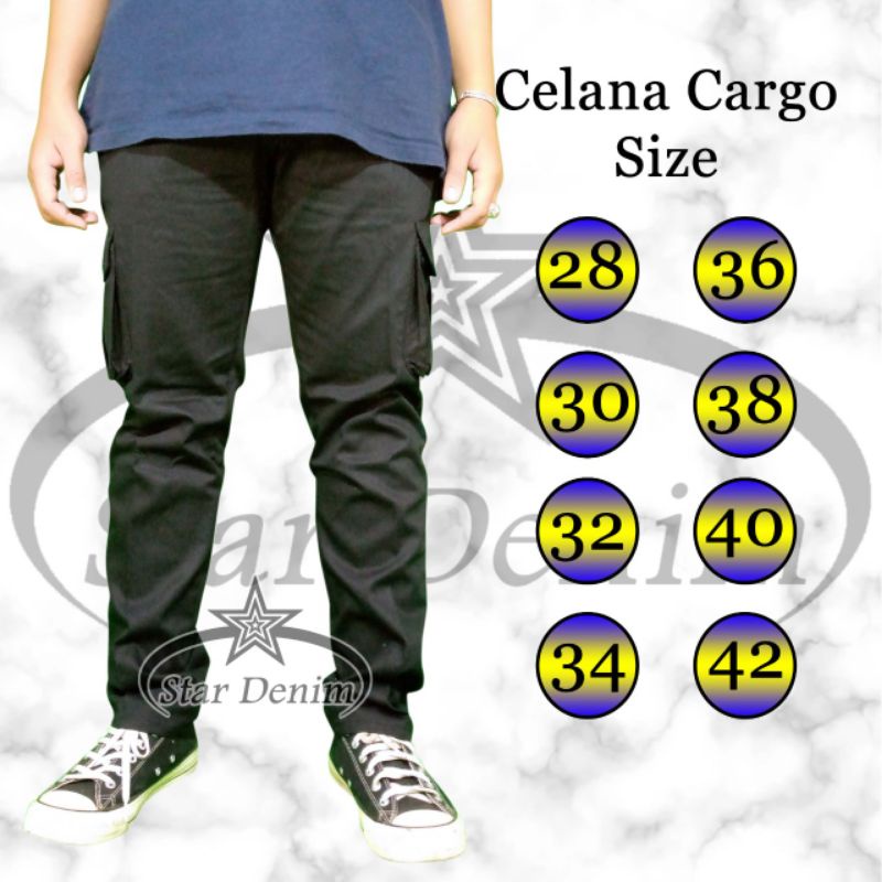 Celana Cargo Panjang Pria Star Denim Terlaris / Celana Cargo Panjang Pria Jumbo Star Denim Terbaru