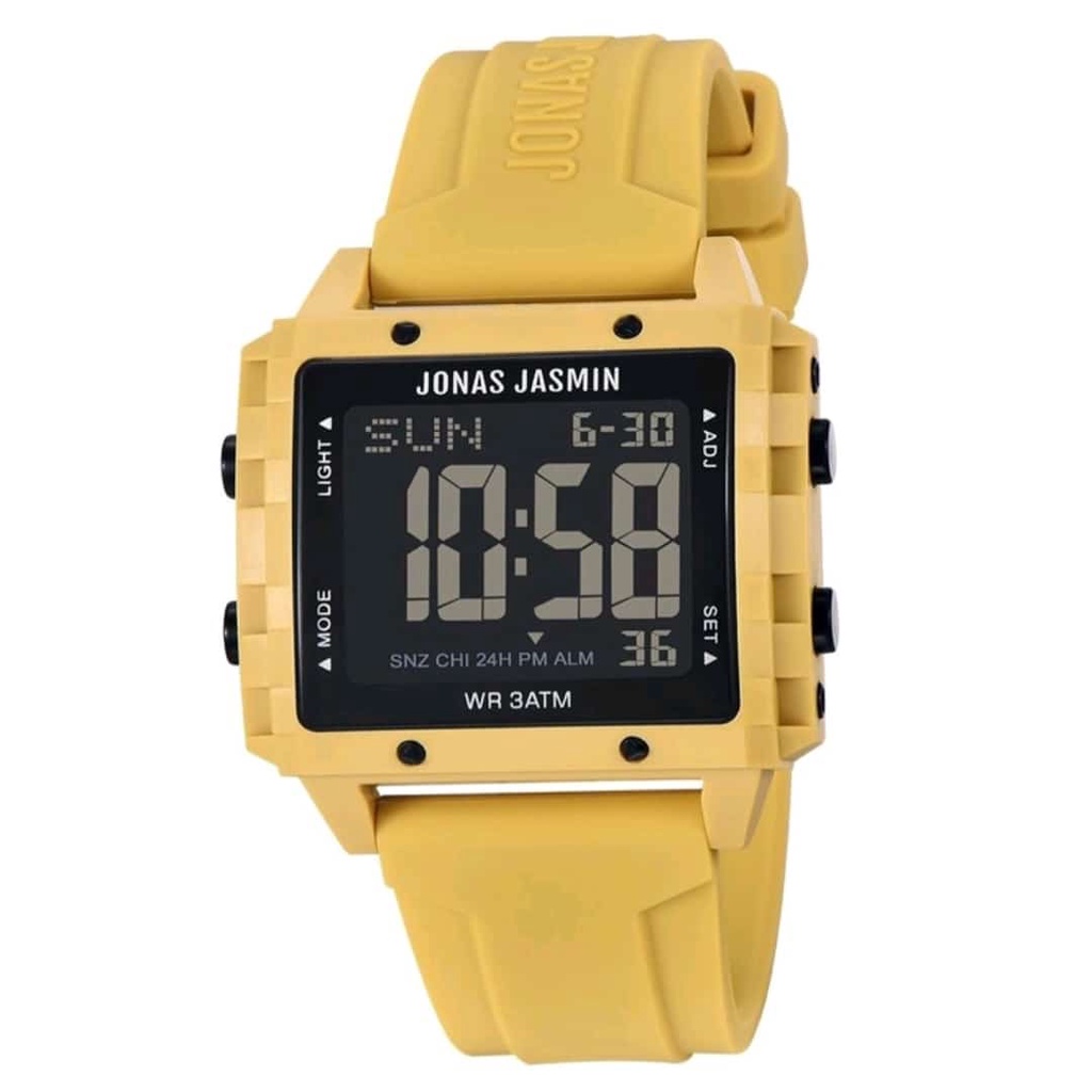 Jam tangan Pria dan Wanita Jonas Jasmin JJ 5310M Strap Karet Digital Original