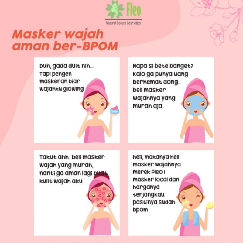 [BPOM] MASKER ORGANIK FLEO 10GR / FACE MASK PREMIUM BY FLEO / MASKER FLEO WITH VIT C DAN E