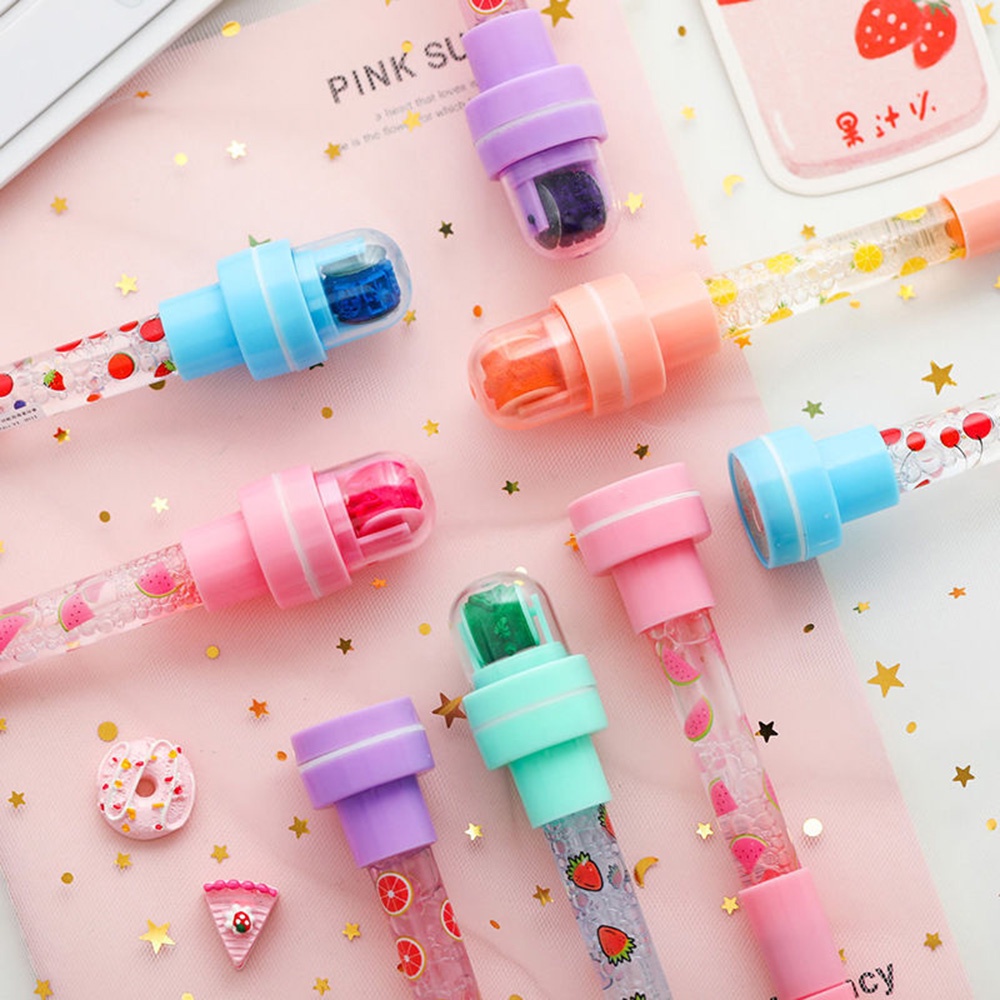 Pulpen Bubble 5 In 1 Multifungsi Dengan Roller Stampel Untuk Mainan Anak