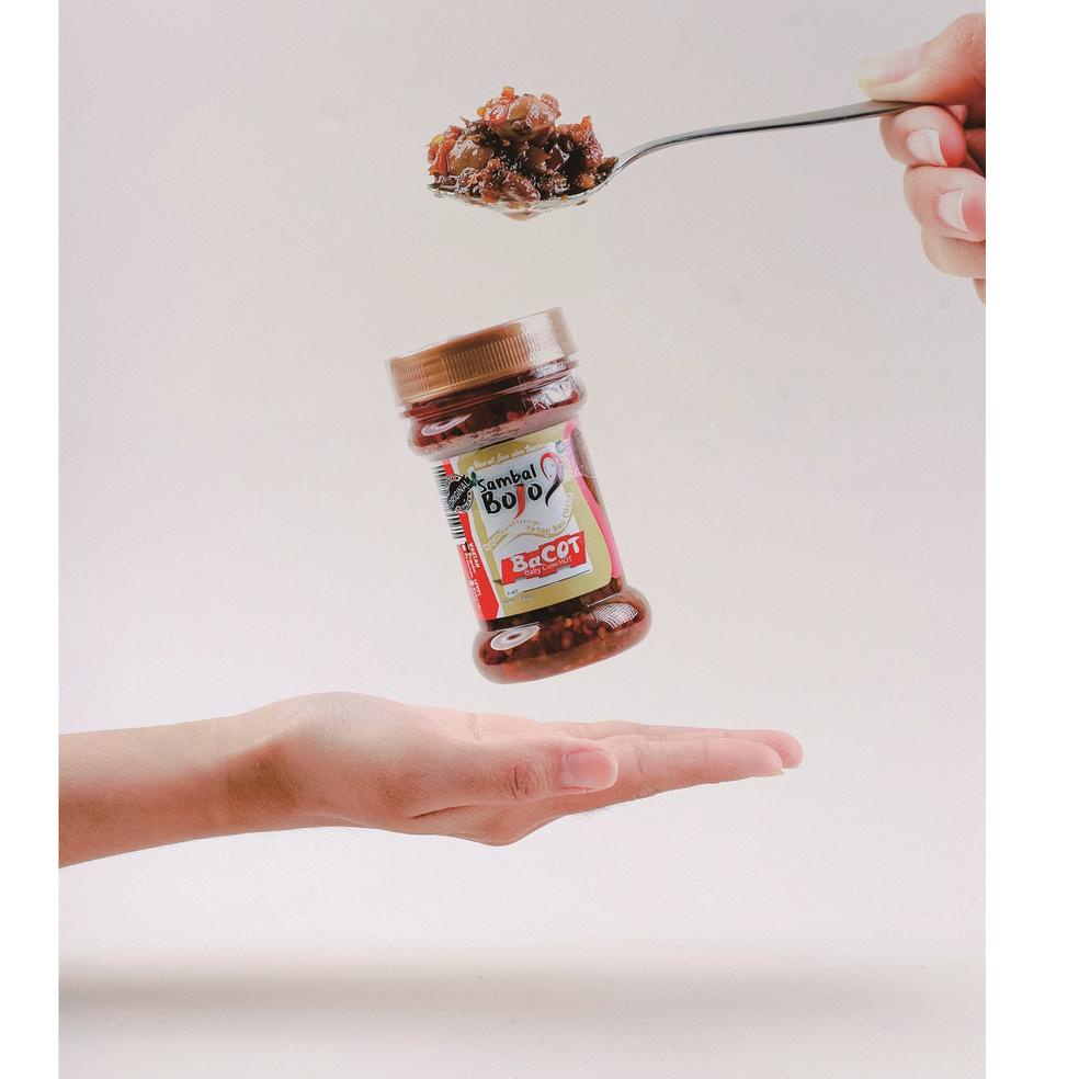 

➬ SAMBAL BABY CUMI HOT (BOJO BACOT) Hitz kemasan botol 150gr. 5 GRATIS 1 KWE21