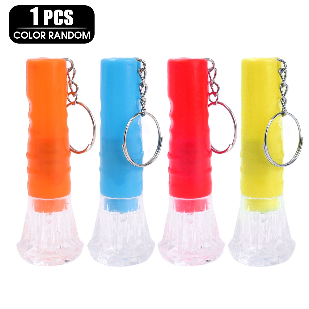 Lampu Senter Mini Luminous Warna-Warni Dengan Gantungan Kunci Untuk Outdoor / Hiking / Camping