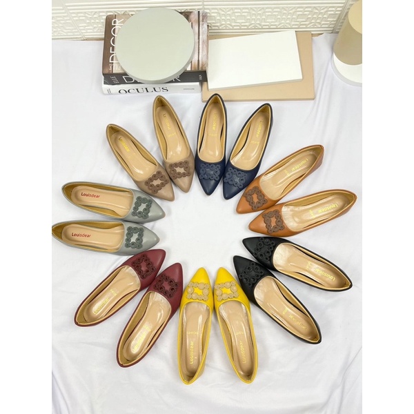 Medan sepatu flat pansus sepatu wanita bahan dove